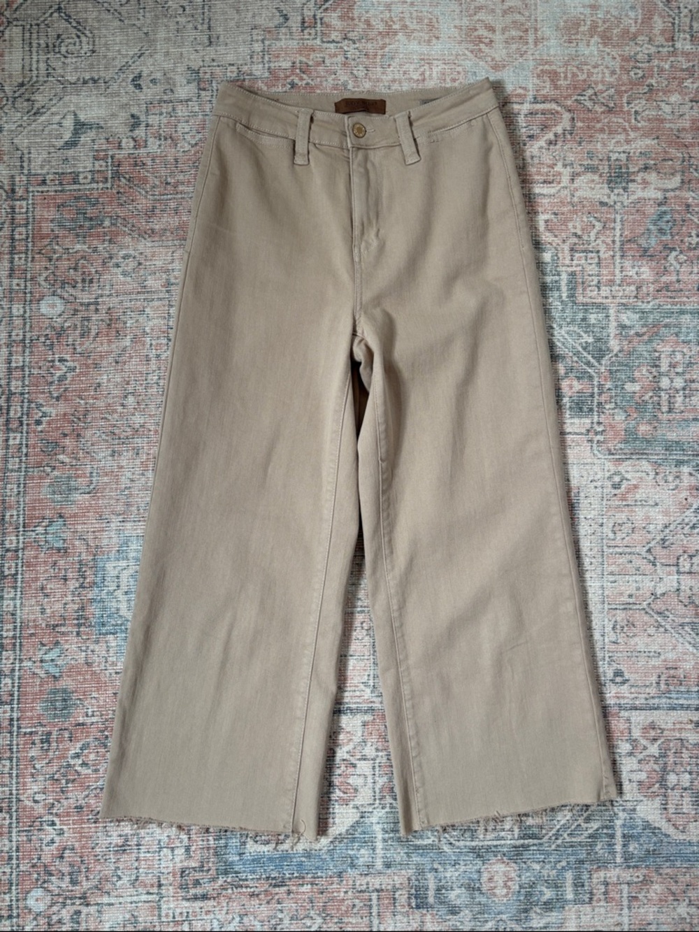 Judy Blue Wide Leg Beige Flare Jeans Size 26